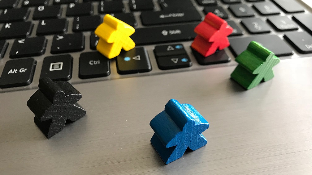 A blue Meeple